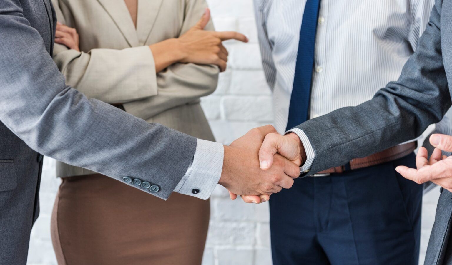 Business Team Handshake Collaboration Concept