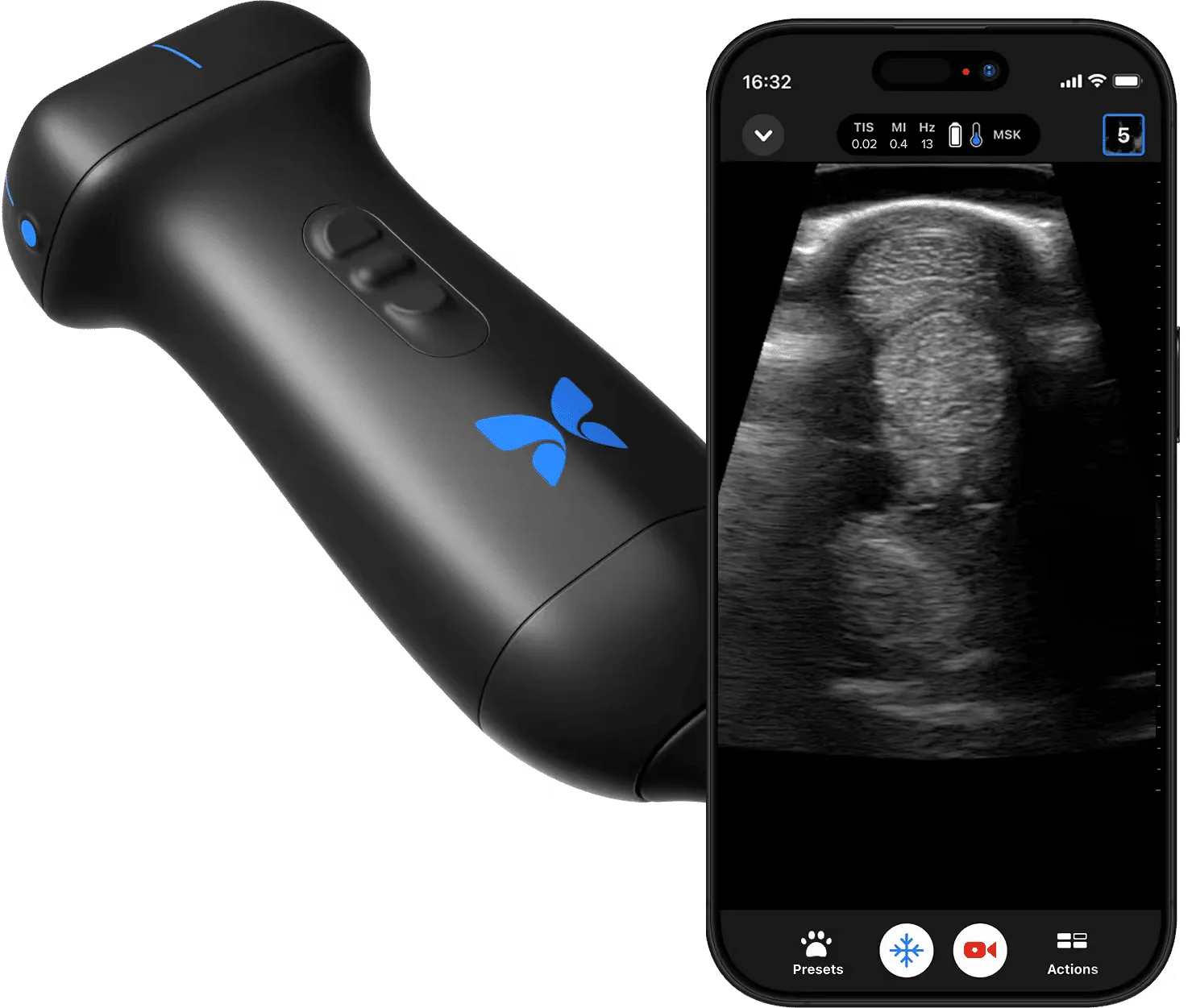 Butterfly iQ3 Vet handheld veterinary ultrasound device